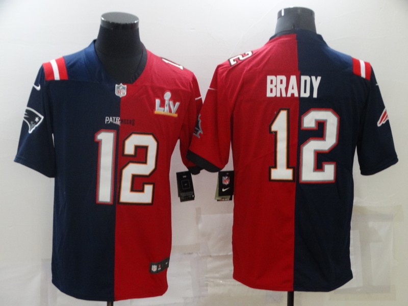 Men's Tampa Bay Buccaneers Tom Brady #12 Blue/Red Jersey